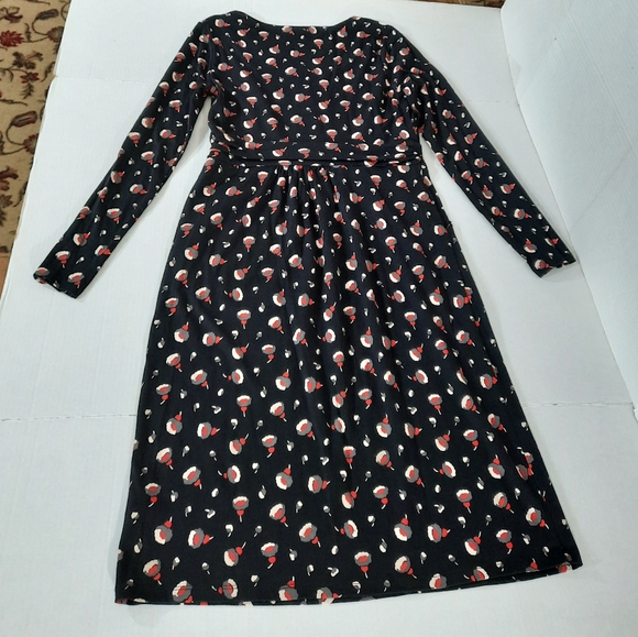 Boden Mabel Floral Long Sleeve Jersey Dress 8L - Picture 6 of 7